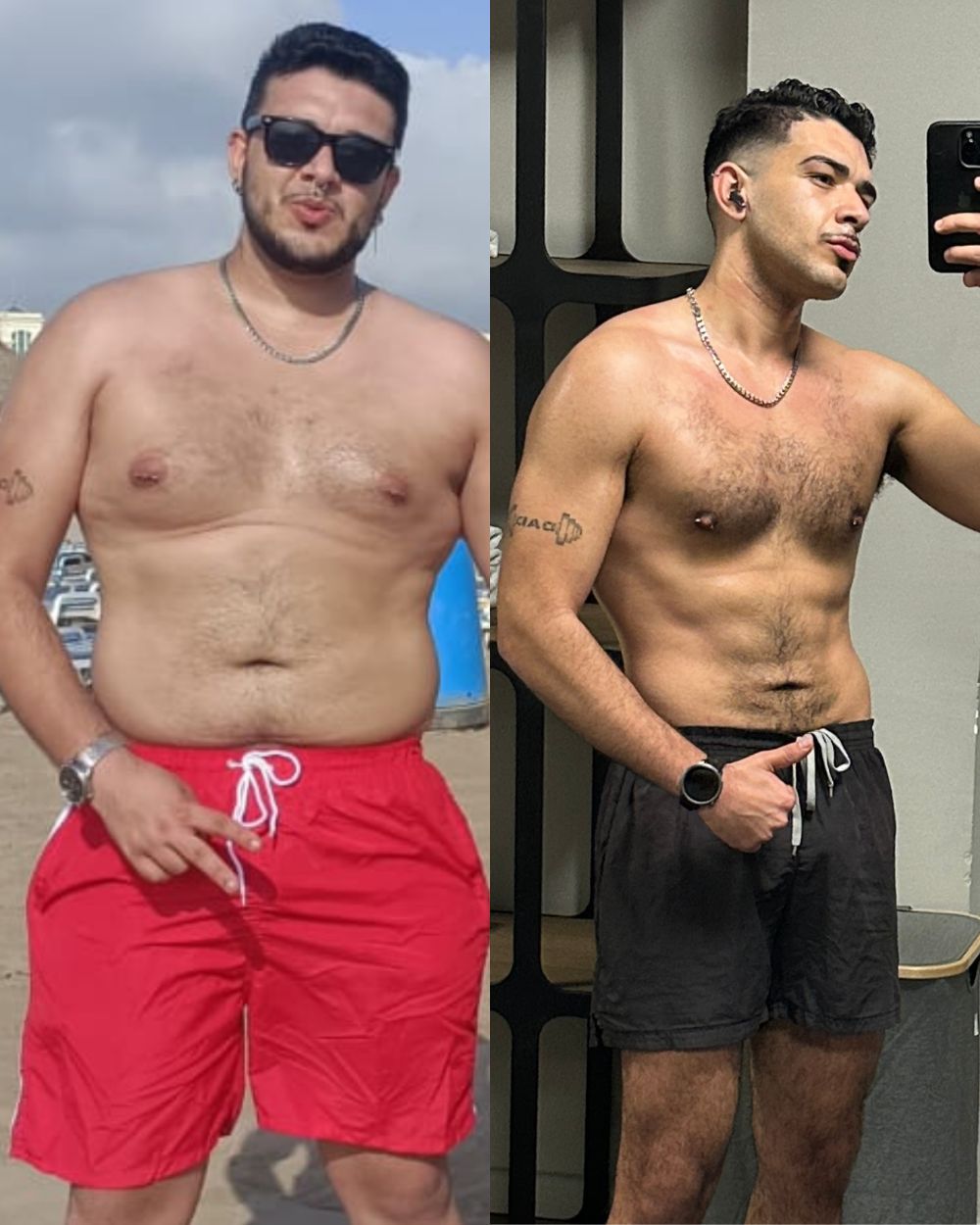 Adil Grimaldo — Antes y después de 35 kg perdidos