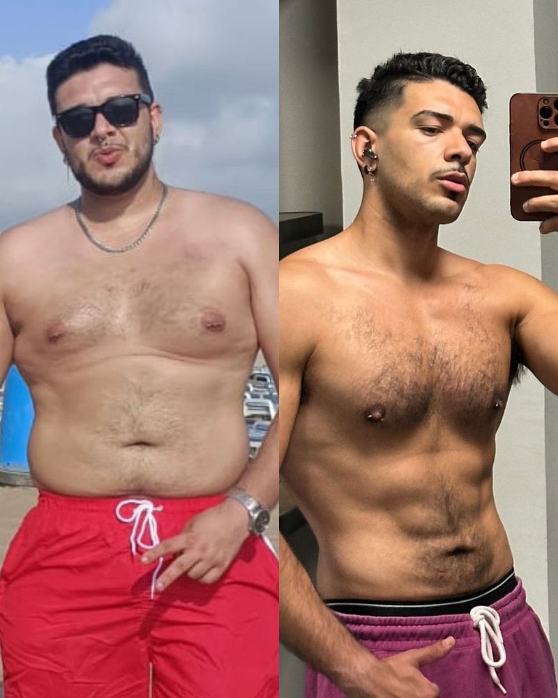 Adil Grimaldo — Antes y después de perder 35 kg