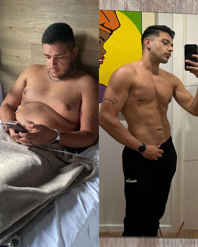 Adil Grimaldo — Otra imagen del antes y después de perder 35 kg