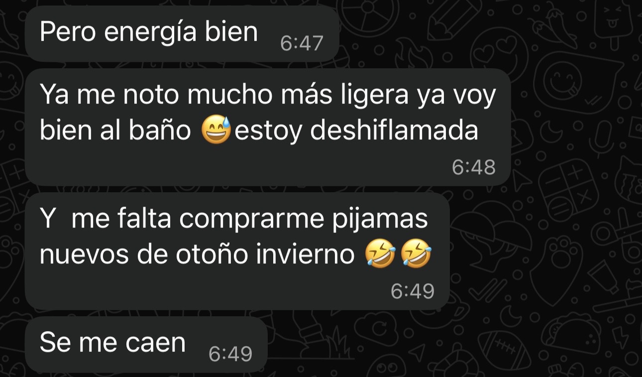 Conversación de WhatsApp con cliente de GrimaldoFit