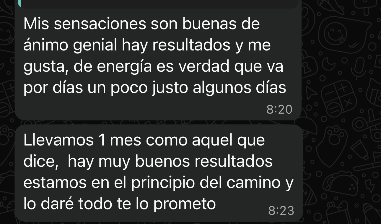 Conversación de WhatsApp con cliente de GrimaldoFit