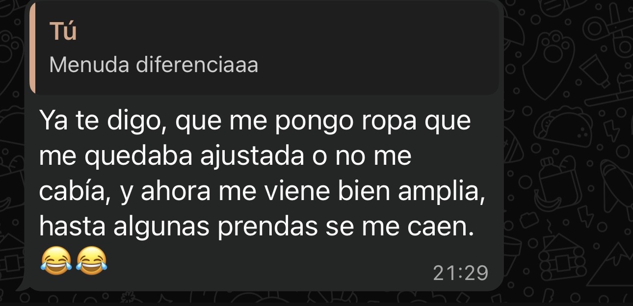 Conversación de WhatsApp con cliente de GrimaldoFit